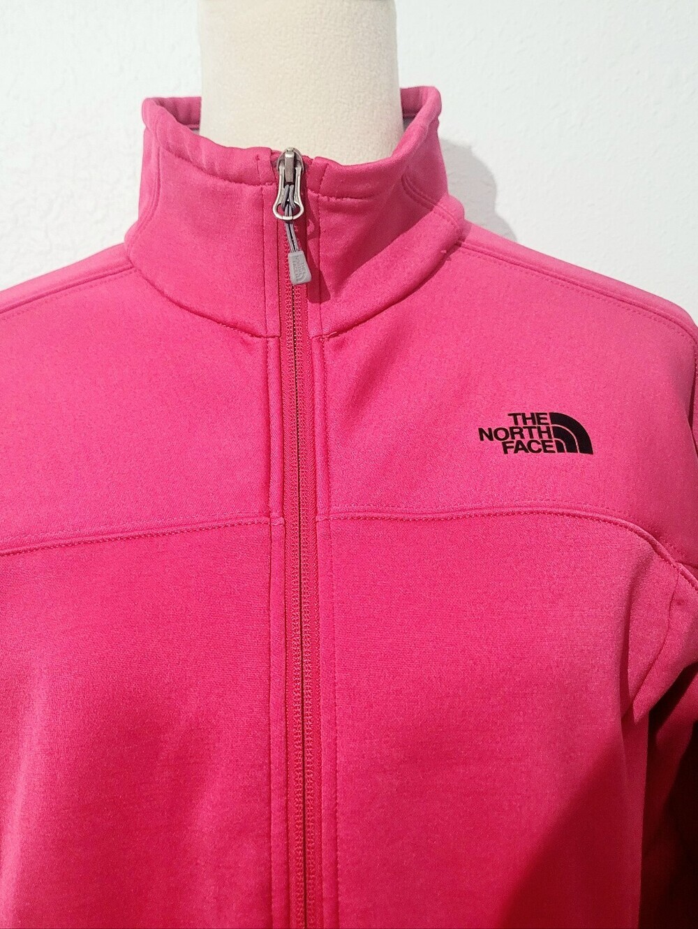 The North Face Women’s Medium Pink Full Zip Fleece Soft Shell Jacket Coat M - Picture 3 of 11